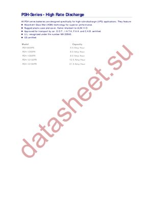 PSH-12100 FR datasheet  